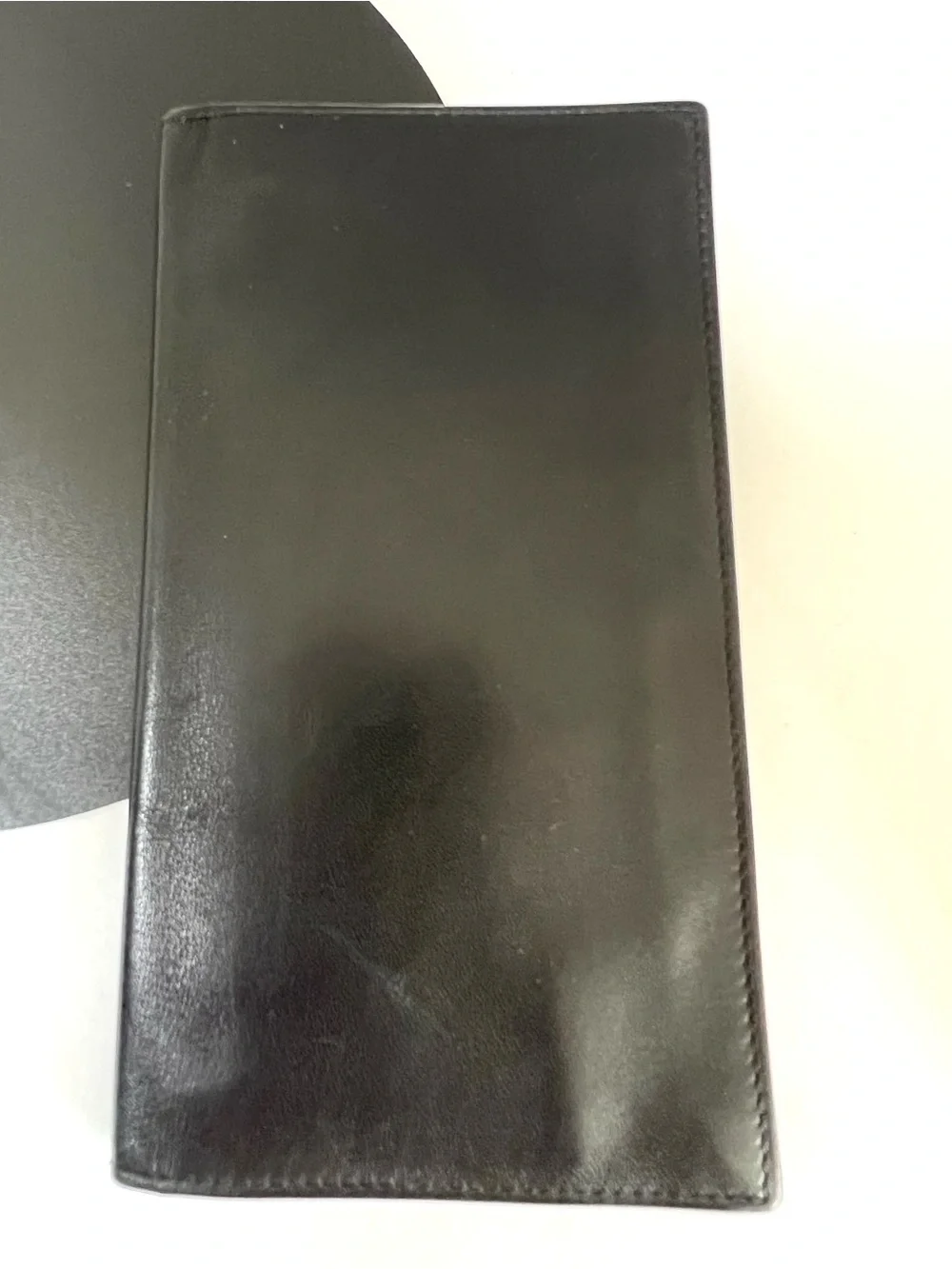 BVLGARI Black Leather Long Bifold Wallet Made in Italy Vintage